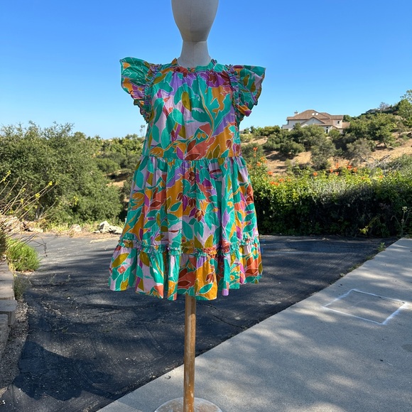 House of Harlow 1960 Dresses & Skirts - House of Harlow 1960 NWT Tropical Print Ruffle sleeve Mini Dress